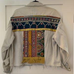 Levi's light denim embroidered jacket